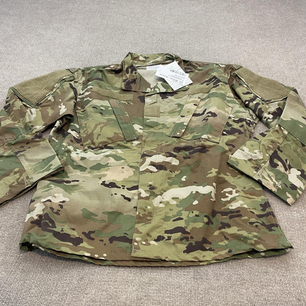 Insect Shield Coat Mens Medium Green Camo Combat Military Jacket Ripstop NWT